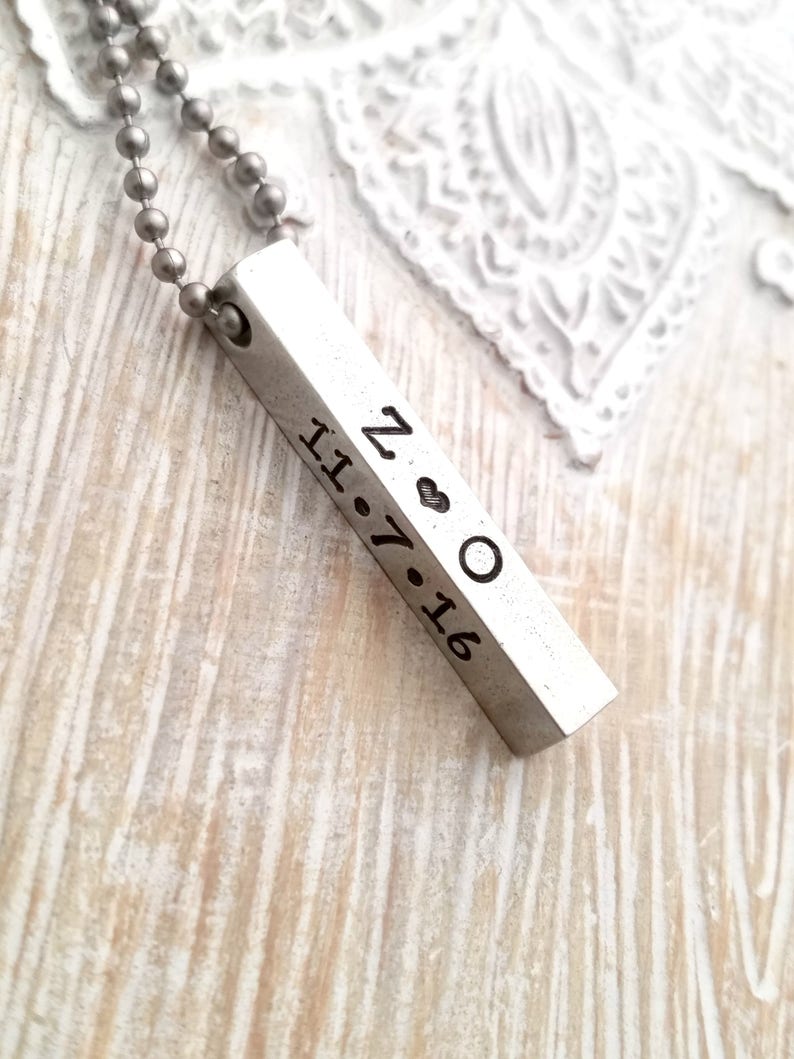 personalized fathers day necklace