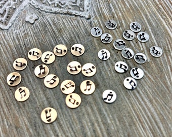 Permanent jewelry charms,small disc charms, hand stamped charms, tiny custom charms