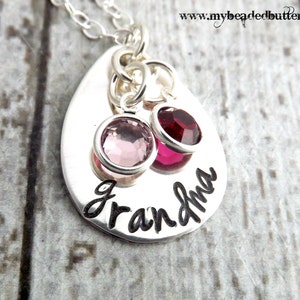 Grandmother necklace-personalized necklace-Grandma necklace-nana necklace-sterling silver necklace-mothers day gift-mommy necklace image 1