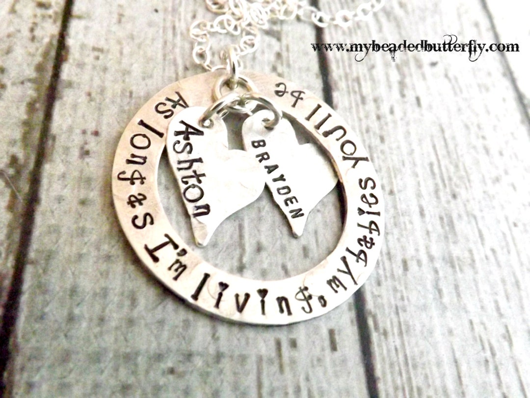 Personalized Necklace-as Long as Im Living My Babies Youll Be ...