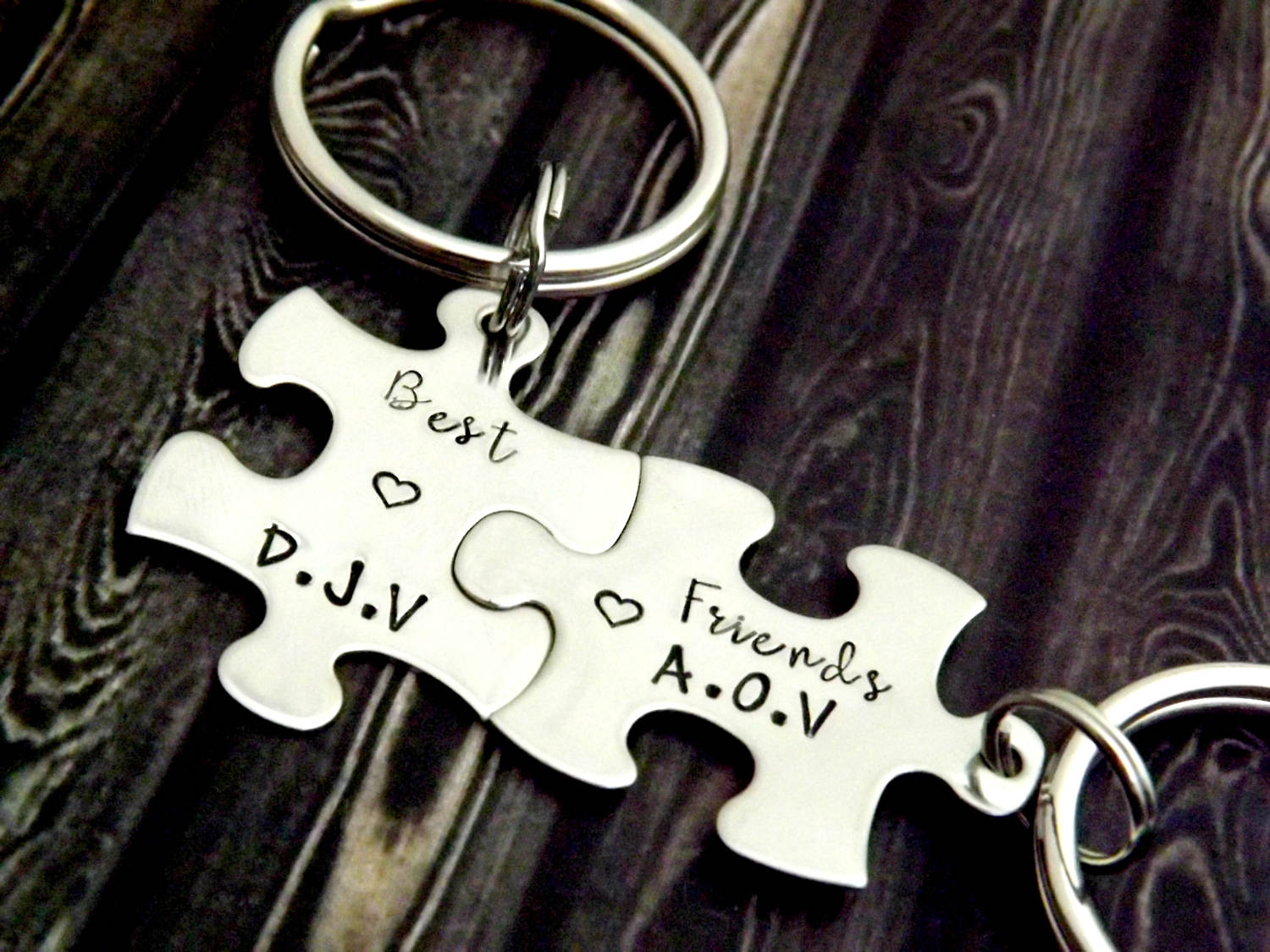 Personalized Keychain Best Friends Keychains Best Friend Etsy