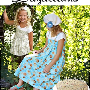 Daydreams pdf sewing pattern summer sundress 6 to 14 Smocked or Gathered