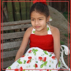 Halter dress crochet pattern, instant pdf download, girls clothes, dress pattern sundress pattern, crochet fusion fabric skirt, kids clothes