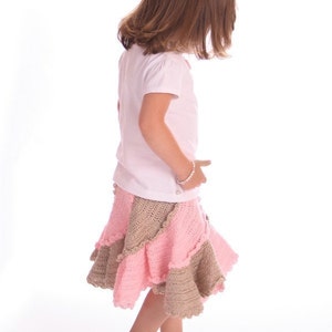 Boutique spiral skirt crochet pattern multi-sized 2T-10 image 3