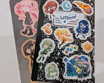 Hoja de pegatinas de vinilo impermeables PJSK (6x4)