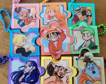 OP Pirate Anime Puzzle Piece Charms