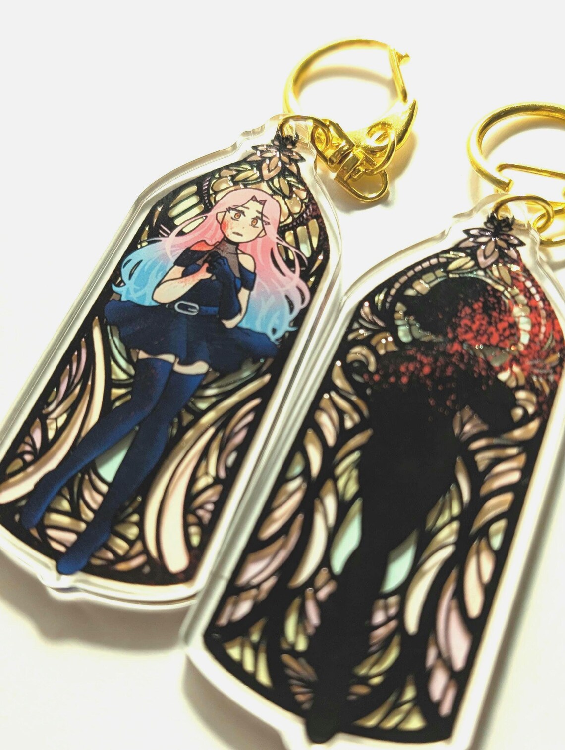 Alien Stage Mizisua Double-sided Stained Glass Acrylic Keychain - Etsy