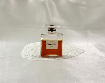 Vintage Chanel No 22 Spray Cologne Bottle - 1.5 Fl Oz White