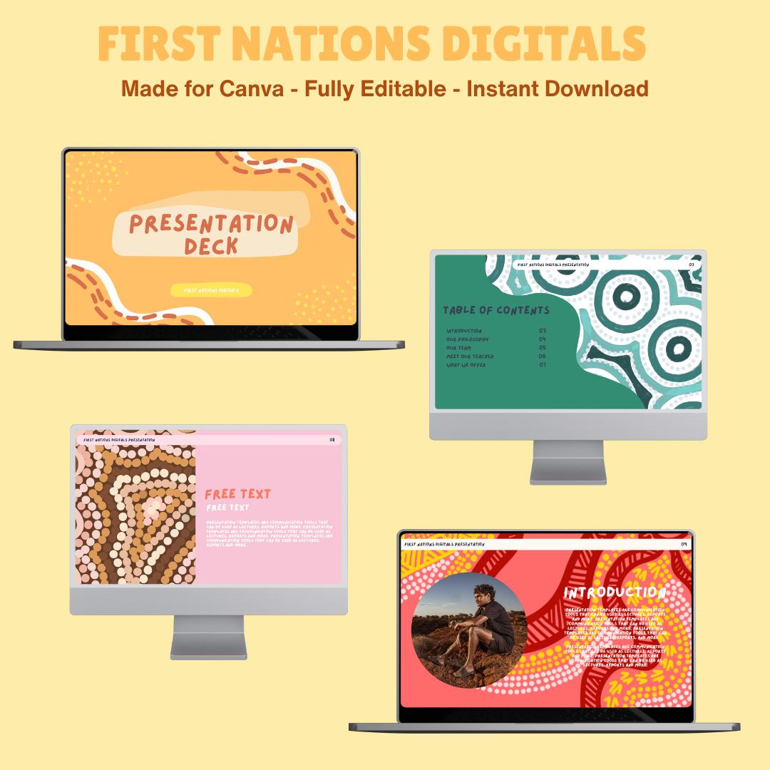 First Nations Design Canva Slide Templates — Digital Download, Fully ...