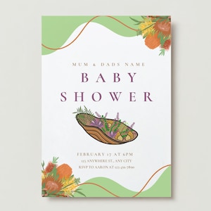 Inbjudan till babyshower för ursprungsbefolkningen i Coolamon - Digital mall