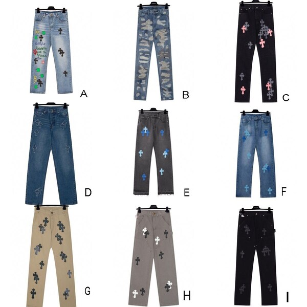 Hiphop style Unisex cross jeans, Summer Multi-style trousers pants , gift for him