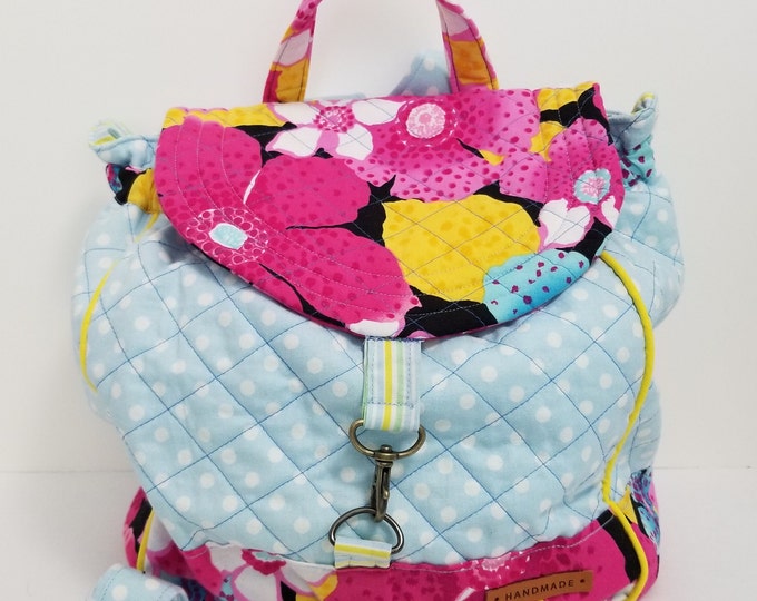 Springtime all year round with this colorful medium backpack/purse