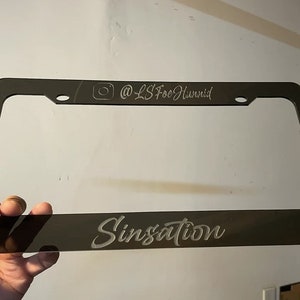 Custom Acrylic License Plate Frame