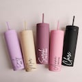 Bridesmaid gifts, Bridesmaid Proposal, Personalized Tumbler with Same Lid and Straw, Custom Wedding Cups, 16 oz Skinny Tumblers product logo