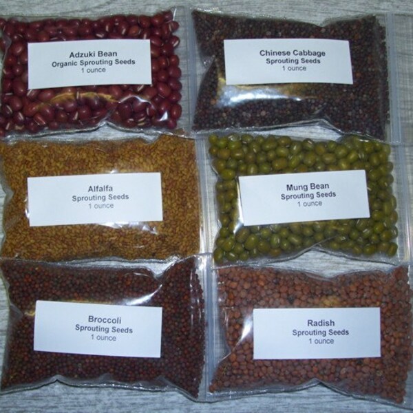 Sprouting Seed Sampler - 6 ounces - Free Shipping