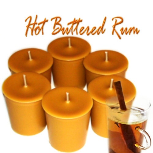 6 Hot Buttered Rum Votive Candles Buttery Rum Scent Etsy