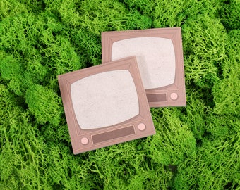 Retro TV Static Sticky Notes - 8.5cm 50 Page Sticky Notes Notepad