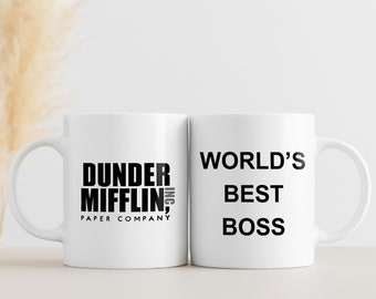 The Office Mug, World's Best Boss Mug, Dunder Mifflin Mug, The Office Tv Show Mug, Michael Scott Mug, The Office Gift