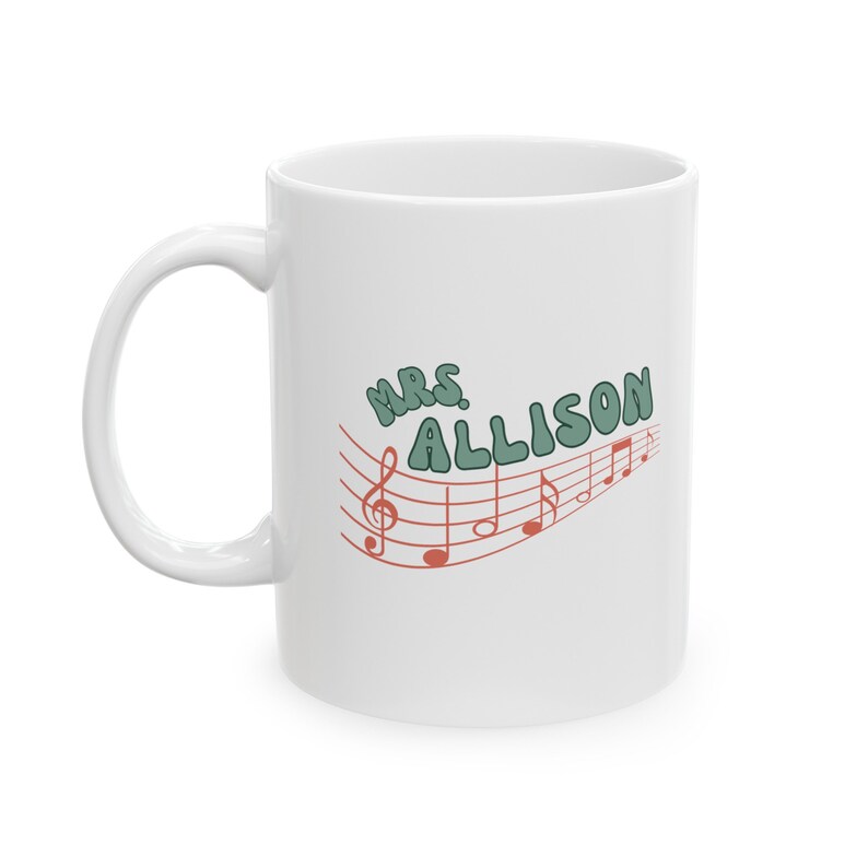 Let's Make Some Noise Mug, Custom Music Teacher Mug, Music Teacher Gift, Teacher Gifts, Personalized Music Teacher Gift, Music Mug zdjęcie 4