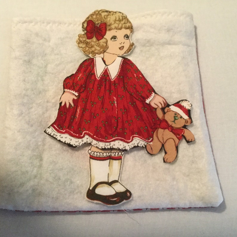 Pocket Fabric Paper Doll Set With 4 Outfits Etsy