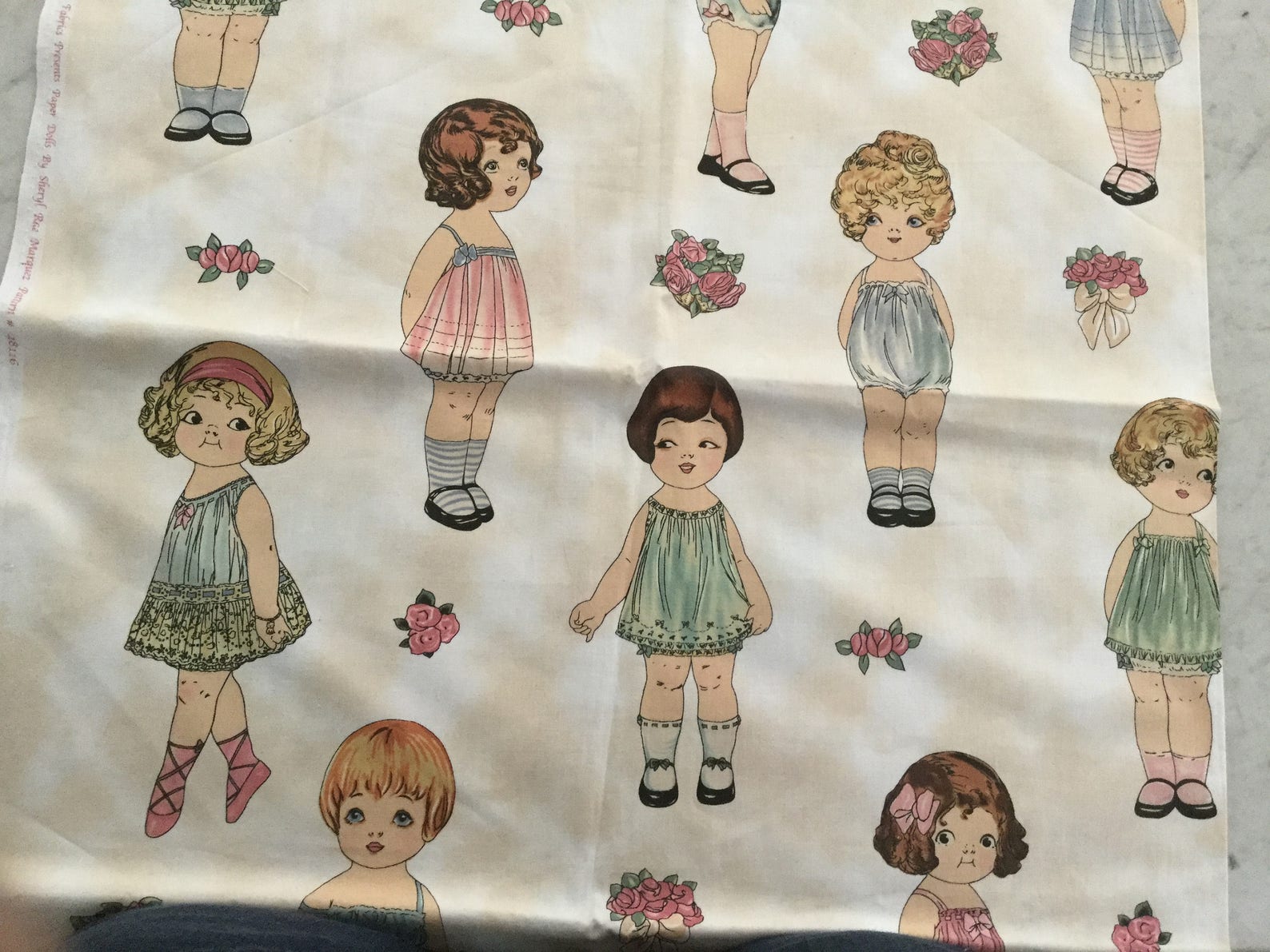 Paper doll fabric
