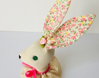 Rosie Rabbit Pin Cushion - Handmade Sewing Companion