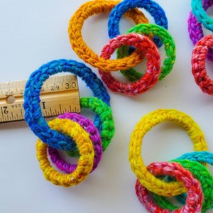 Unique Cat and Ferret Toys, Rainbow Colors with Recycled Rings, Toy Gift for Cats and Ferrets image 3