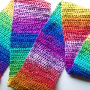 Unisex Rainbow Scarf, Gift for Her or Him image 2