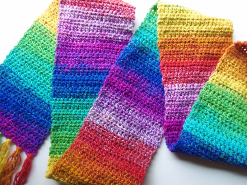 Unisex Rainbow Scarf, Gift for Her or Him image 2