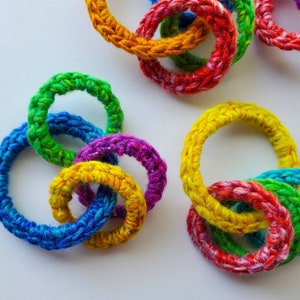 Unique Cat and Ferret Toys, Rainbow Colors with Recycled Rings, Toy Gift for Cats and Ferrets image 5