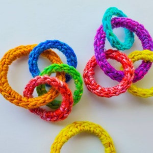 Unique Cat and Ferret Toys, Rainbow Colors with Recycled Rings, Toy Gift for Cats and Ferrets image 6