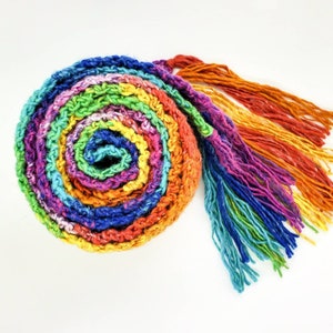 Unisex Rainbow Scarf, Gift for Her or Him image 1