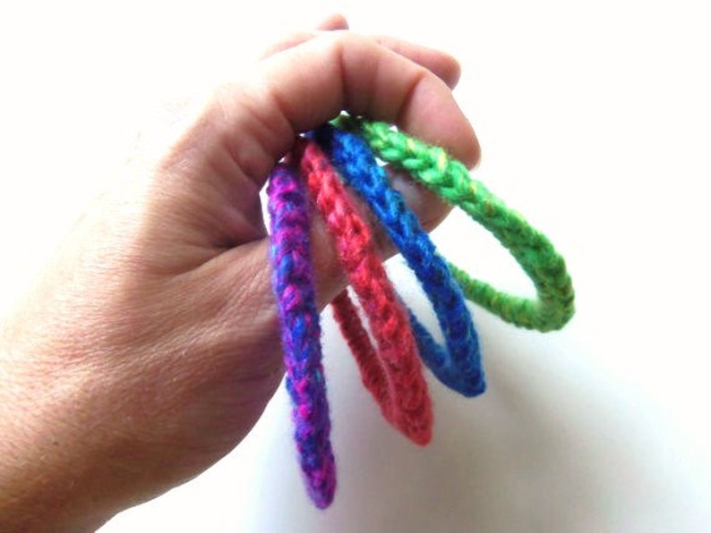 Cat and Ferret Toys, Recycled Rings Toy, Rainbow Colors image 2