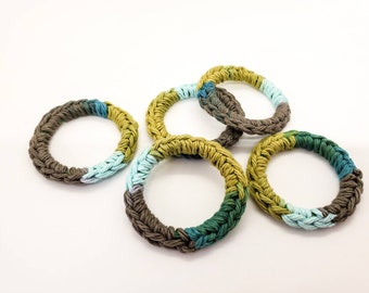 Ferret and Cat Toys, Recycled Rings Toy, Green, Gift for Ferrets and Cats