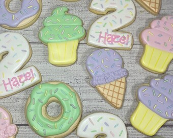 Two Sweet Birthday Sugar Cookies