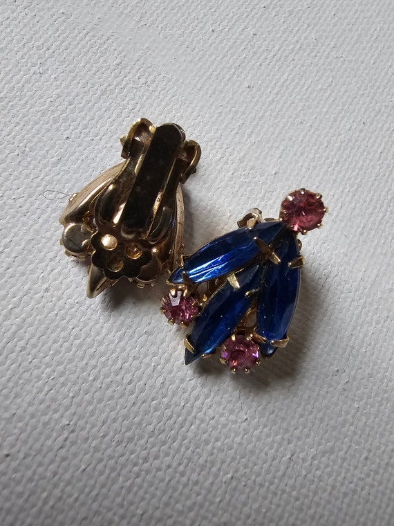 Sapphire Ruby Vintage Earrings - image 5