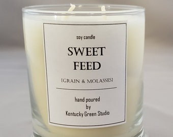 Sweet Feed Soy Wax Candle Gift for Horse Lovers Instructors