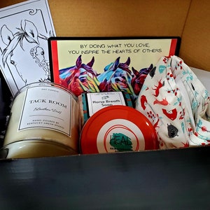 Equestrian Gift Box: Tack Room Candle, Horse Breath Soap & More