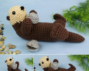 Sea Otter amigurumi CROCHET PATTERN digital PDF file download