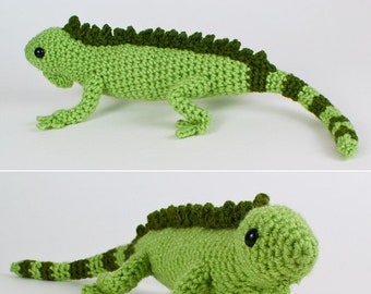 Iguana (lizard) amigurumi CROCHET PATTERN digital PDF file download