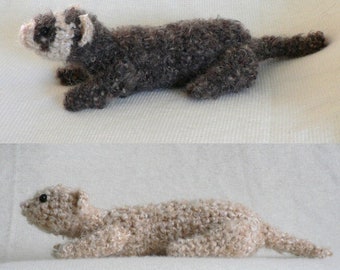 Fuzzy Ferret amigurumi CROCHET PATTERN digital PDF file download