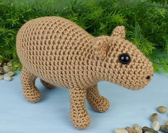 Capybara amigurumi CROCHET PATTERN digital PDF file download