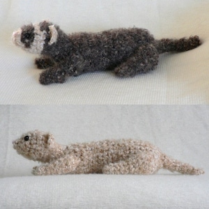 Fuzzy Ferret amigurumi CROCHET PATTERN digital PDF file download