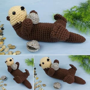 Sea Otter amigurumi CROCHET PATTERN digital PDF file download