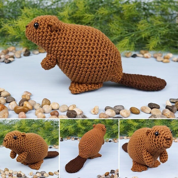 Beaver amigurumi CROCHET PATTERN digital PDF file download