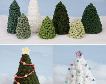 Christmas Trees Sets 1&2 CROCHET PATTERNS digital PDF file download