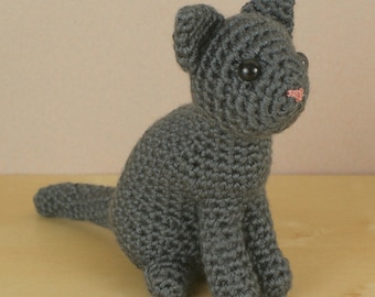 AmiCats Single-Coloured Cat - amigurumi cat CROCHET PATTERN digital PDF file download