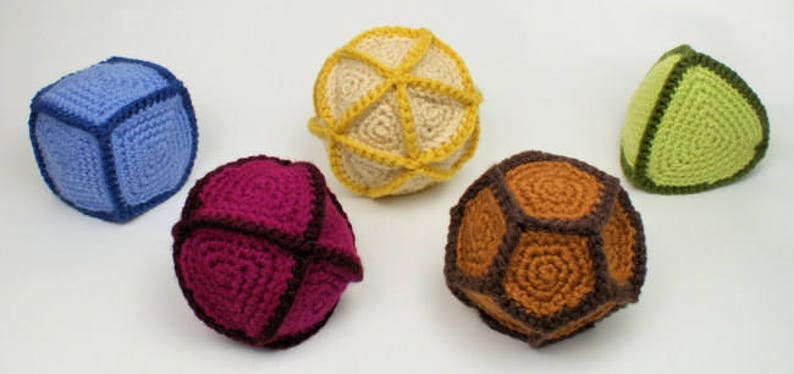 Gaming Dice CROCHET PATTERNS digital PDF file download, six Geometric Patterns for rpg gamers image 5