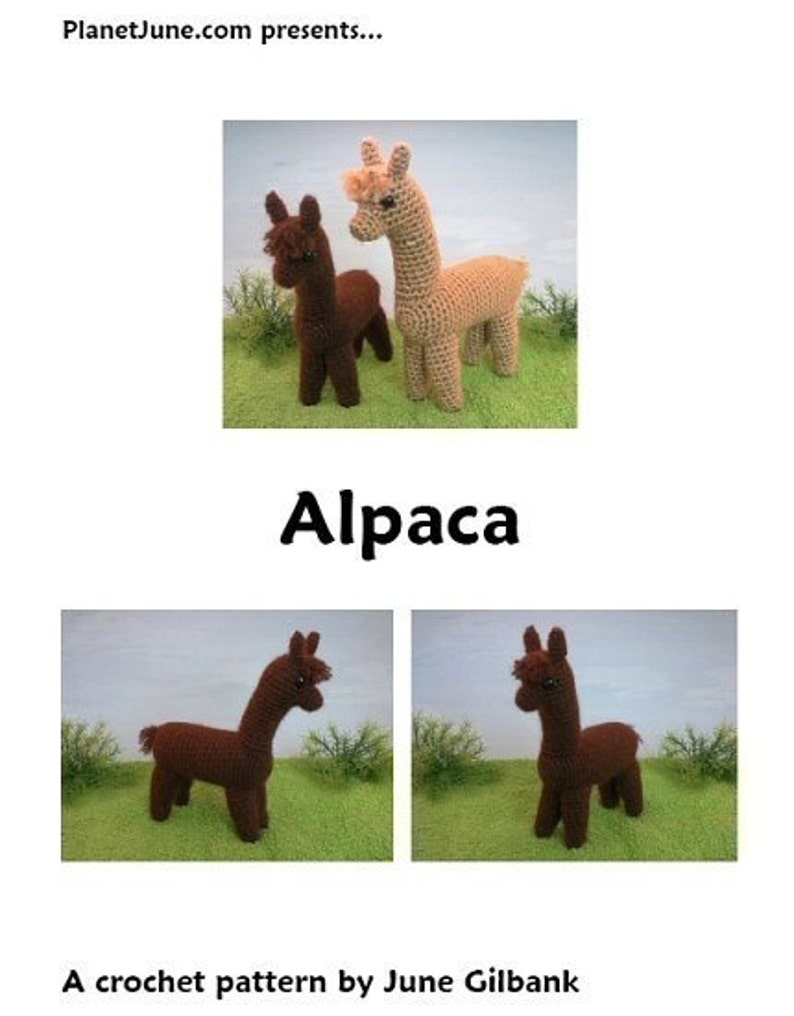 Alpaca amigurumi CROCHET PATTERN digital PDF file download, make an alpaca or llama image 7