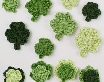 Shamrocks CROCHET PATTERN digital PDF file download